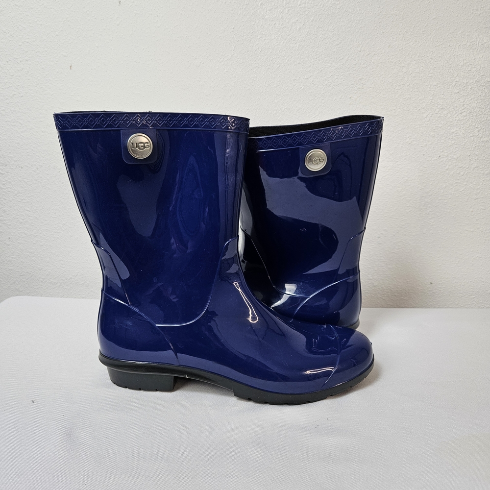 UGG Sienna Womens Size 11 Navy Blue Outdoor Rubber Waterproof Walking Rain Boots